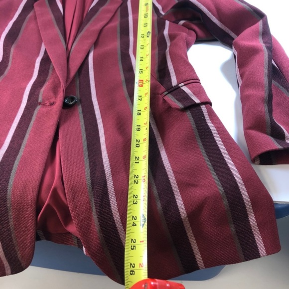 Mural Red Striped One-Button Blazer – Women’s M, NWOT - Picture 6 of 13